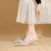 Women's Summer Including Refined French Style Bow Heels